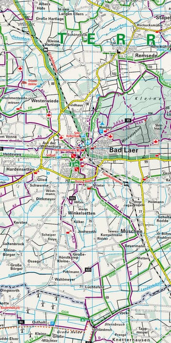 Carte de plein air n° WK.45 - Teutoburger Wald (Allemagne) | Kümmerly & Frey carte pliée Kümmerly & Frey 