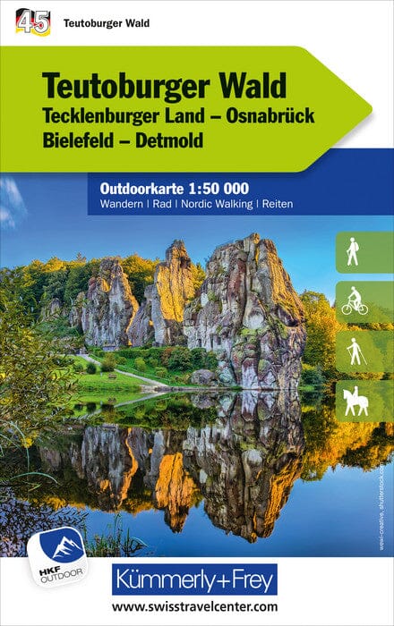 Carte de plein air n° WK.45 - Teutoburger Wald (Allemagne) | Kümmerly & Frey carte pliée Kümmerly & Frey 