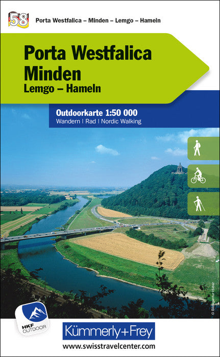 Carte de plein air n° WK.58 - Porta Westfalica, Minden (Allemagne) | Kümmerly & Frey carte pliée Kümmerly & Frey 