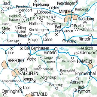 Carte de plein air n° WK.58 - Porta Westfalica, Minden FMS (Allemagne) | Kümmerly & Frey carte pliée Kümmerly & Frey 