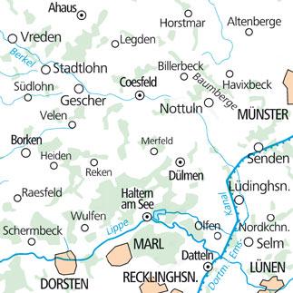 Carte de plein air n° WK.60 - Hohe Mark, Münsterland Ouest FMS (Allemagne) | Kümmerly & Frey carte pliée Kümmerly & Frey 