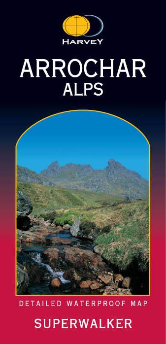 Carte de randonnée - Arrochar Alps | Harvey Maps - Superwalker maps carte pliée Harvey Maps 
