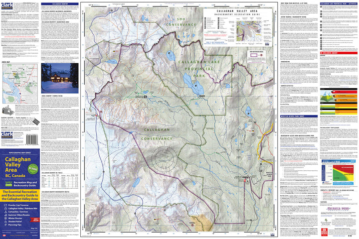Carte de randonnée - Callaghan Valley, Colombie-Britannique | Clark Geomatics carte pliée Clark Geomatics 