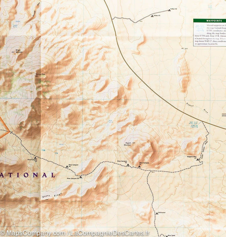 Carte de randonnée du Parc National Big Bend (Texas) | National Geographic - La Compagnie des Cartes