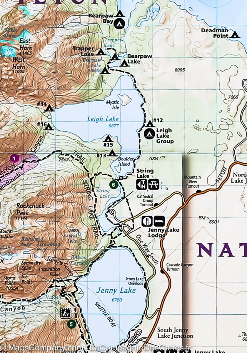 Carte de randonnée du Parc National de Grand Teton (Wyoming, USA) | National Geographic - La Compagnie des Cartes