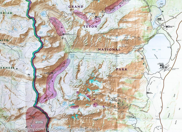 Carte de randonnée du Parc National de Grand Teton (Wyoming, USA) | National Geographic - La Compagnie des Cartes