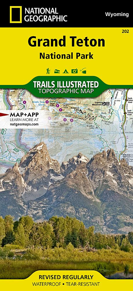 Carte de randonnée du Parc National de Grand Teton (Wyoming, USA) | National Geographic carte pliée National Geographic 