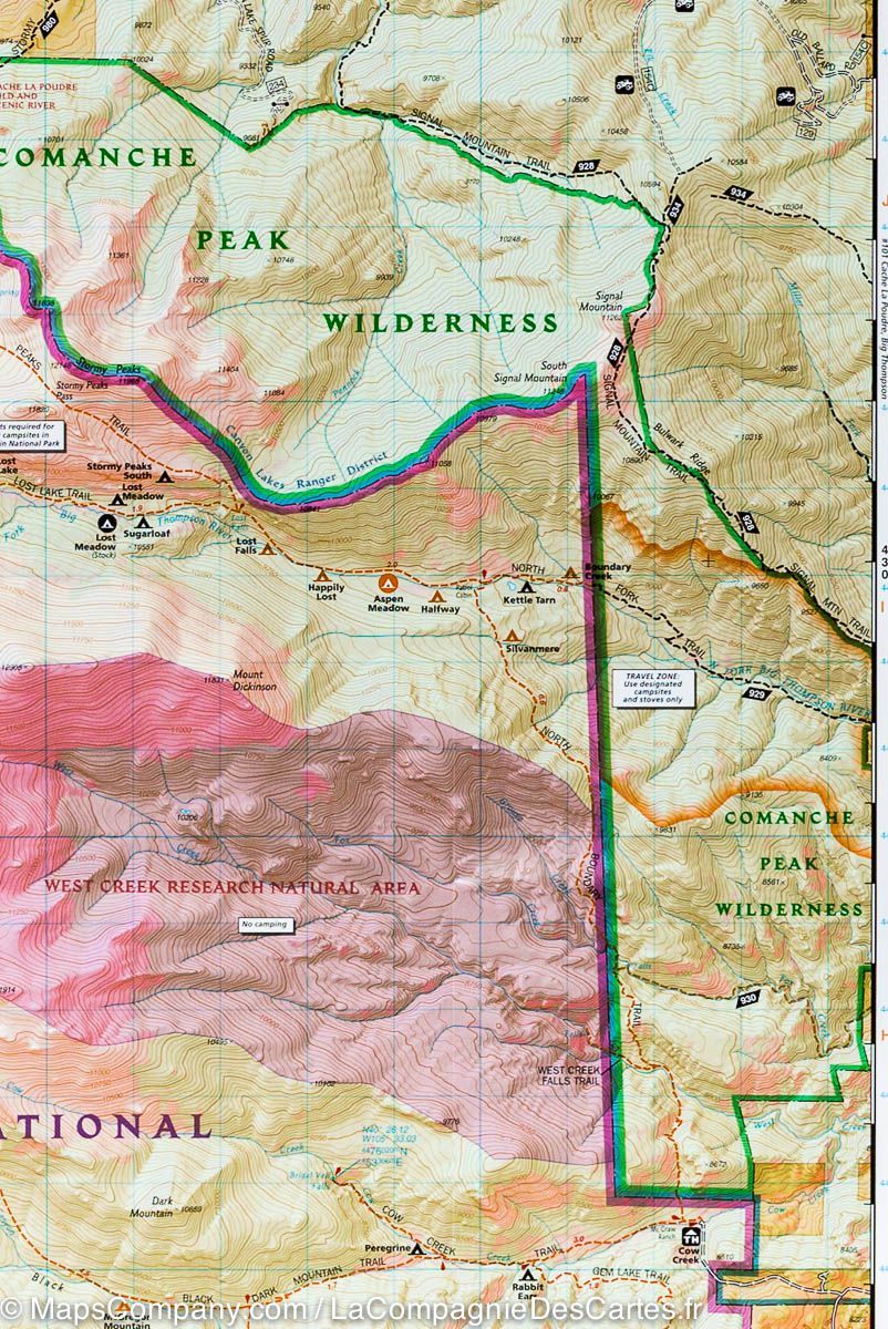 Carte de randonnée du Parc National de Rocky Mountain (Colorado) | National Geographic - La Compagnie des Cartes
