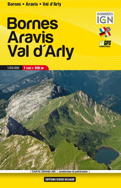 Carte de randonnée et de tourisme (format poche) - Bornes, Aravis, Val d'Arly | Didier Richard carte pliée Didier Richard 
