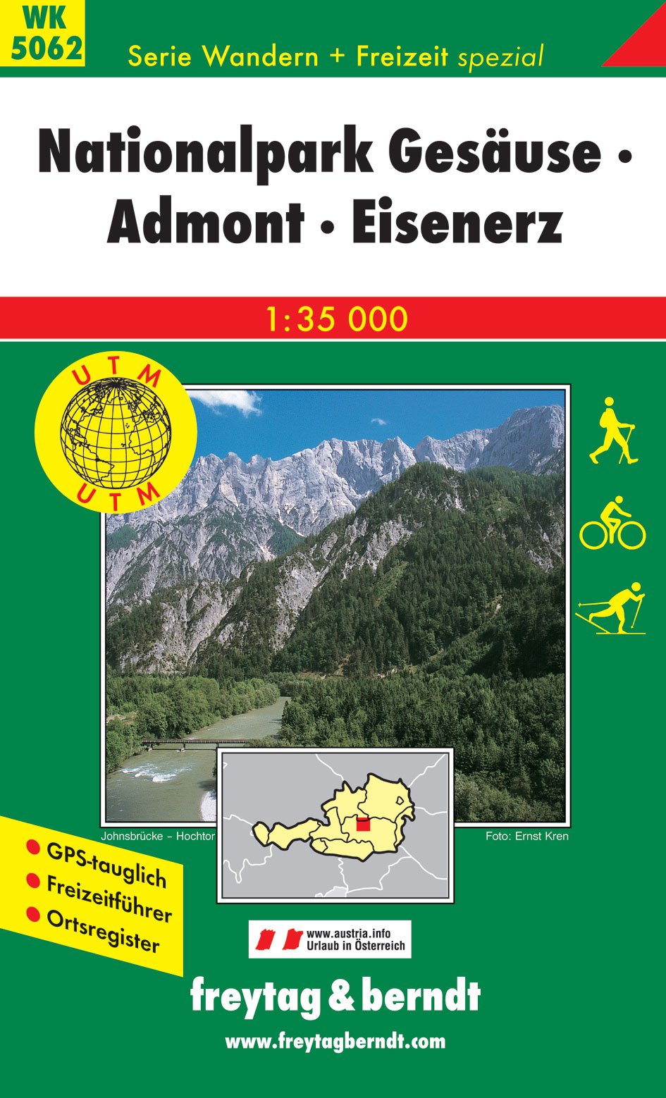 Carte de randonnée - Gesäuse nationalpark Admont Eisenerz (Alpes autrichiennes), n° WK5062 | Freytag & Berndt carte pliée Freytag & Berndt 