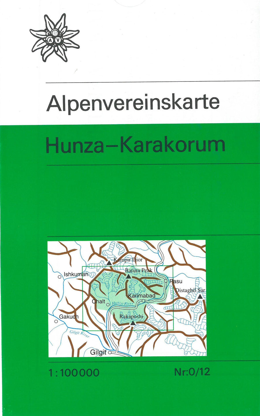 Carte de randonnée - Hunza-Karakorum, n° AV0/12 (Himalaya) | Alpenverein carte pliée Alpenverein 