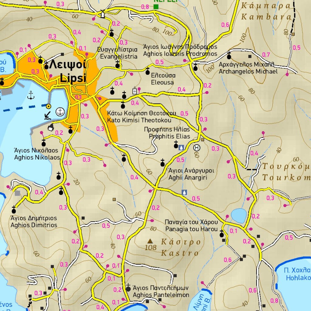Carte de randonnée - Ile d'Arki, Lipsi et Aghathonisi (Grèce) | Terrain Cartography carte pliée Terrain Cartography 