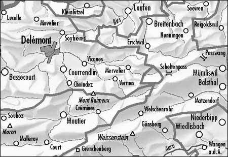 Carte de randonnée imperméable n° 223T - Delémont (Suisse) | Swisstopo - Excursions au 1/50 000 carte pliée Swisstopo 