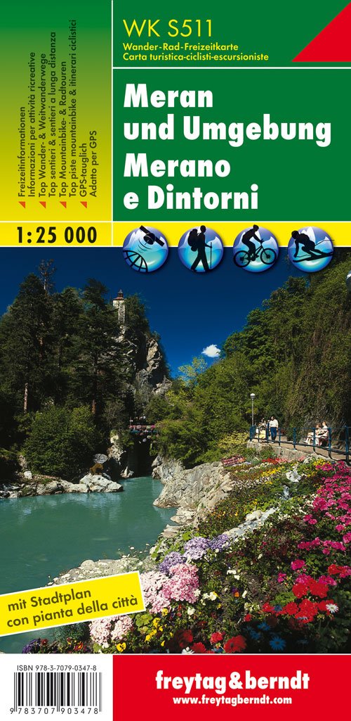 Carte de randonnée - Merano & environs (Alpes italiennes), n° WKS511 | Freytag & Berndt carte pliée Freytag & Berndt 