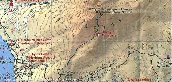 Carte de randonnée du mont Athos (Grèce) | Terrain Cartography - La Compagnie des Cartes