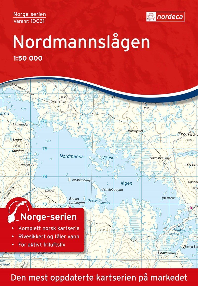 Carte de randonnée n° 10031 - Nordmannslagen (Norvège) | Nordeca - Norge-serien carte pliée Nordeca 