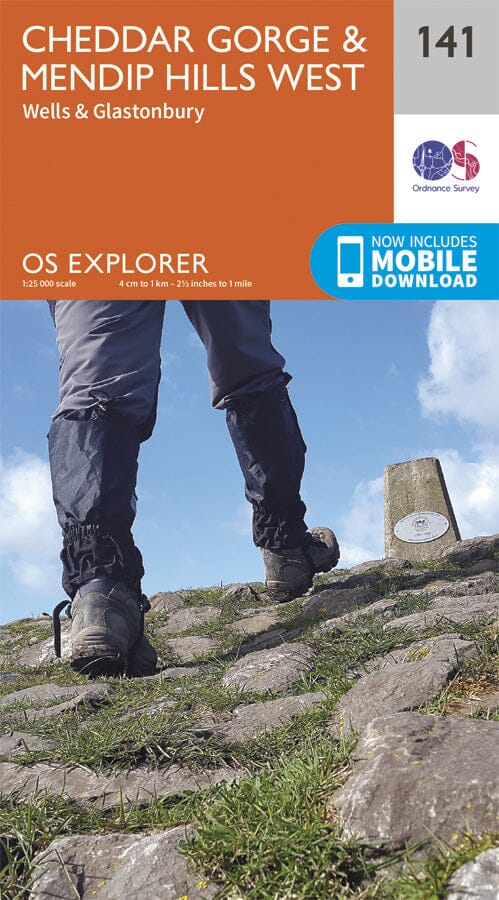 Carte de randonnée n° 141 - Cheddar Gorge / Mendip Hills West (Grande Bretagne) | Ordnance Survey - Explorer carte pliée Ordnance Survey Papier 