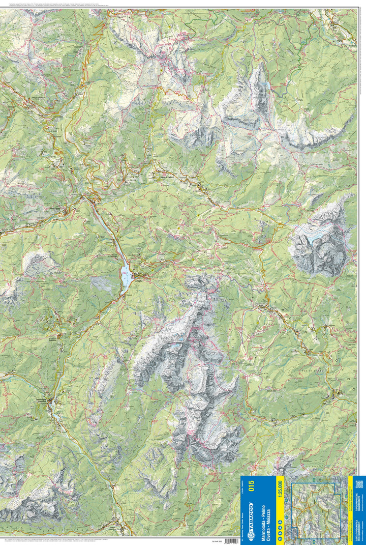 Carte de randonnée n° 15 - Marmolada, Pelmo et Civetta (Dolomites, Italie) | Tabacco carte pliée Tabacco 