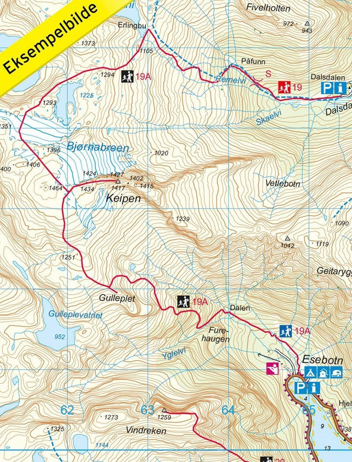 Carte de randonnée n° 2810 - Balestrand (Norvège) | Nordeca - Turkart 1/50 000 carte pliée Nordeca 