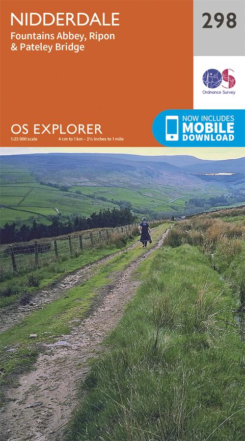 Carte de randonnée n° 298 - Nidderdale (Grande Bretagne) | Ordnance Survey - Explorer carte pliée Ordnance Survey 