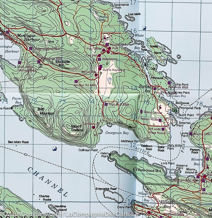 Carte de randonnée &#8211; Nanaimo (île de Vancouver) &#038; Iles du golfe (Colombie Britannique) | ITM - La Compagnie des Cartes