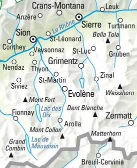 Carte de randonnée n° WK.23 - Val d'Anniviers, Val d'Hérens (Suisse) | Kümmerly & Frey carte pliée Kümmerly & Frey 