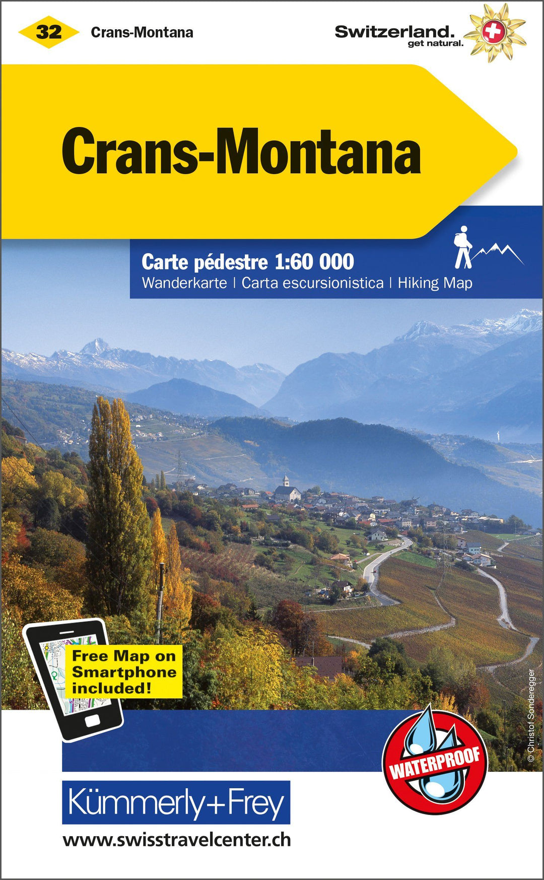Carte de randonnée n° WK.32 - Crans-Montana (Suisse) | Kümmerly & Frey carte pliée Kümmerly & Frey 