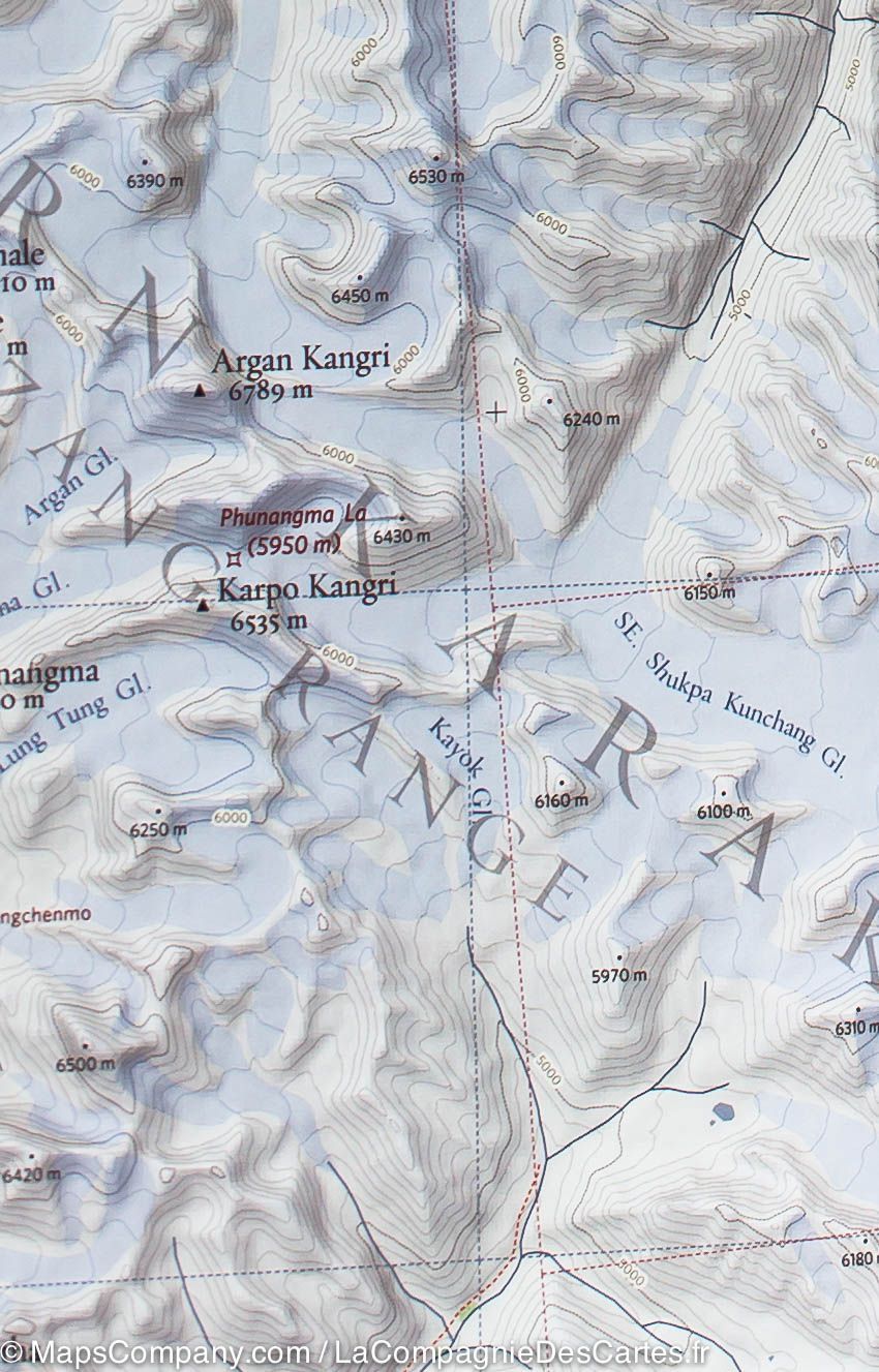 Carte de randonnée du nord du Ladakh et du Zanskar (Inde) | Olizane - La Compagnie des Cartes