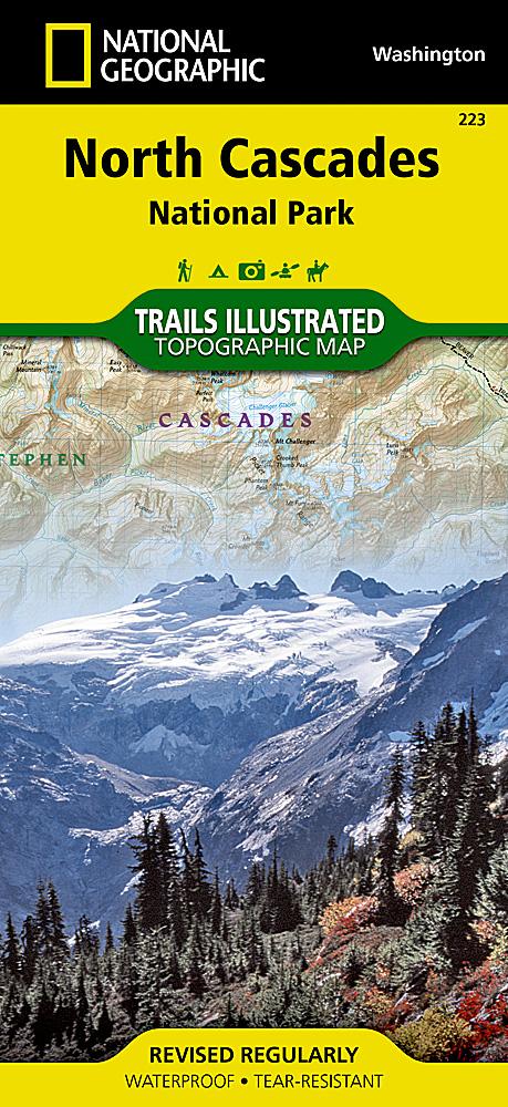 Carte de randonnée - North Cascades National Park (Washington), n° 223 | National Geographic carte pliée National Geographic 