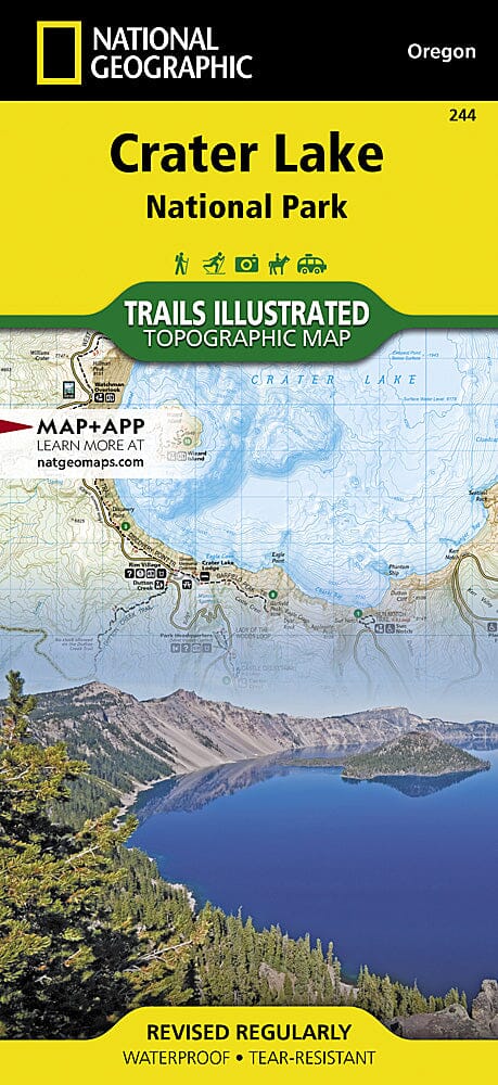 Carte de randonnée - Parc national de Crater Lake (Oregon), # 244 | National Geographic carte pliée National Geographic 