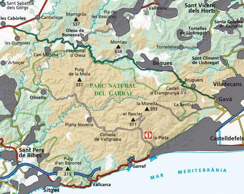 Carte de randonnée - Parc Naturel de Garraf (Catalogne) | Alpina carte pliée Editorial Alpina 