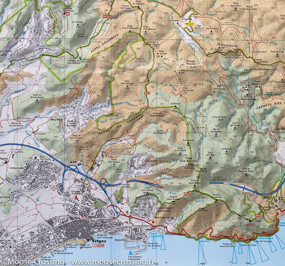 Carte de randonnée - Parc Naturel de Garraf (Catalogne) | Alpina carte pliée Editorial Alpina 