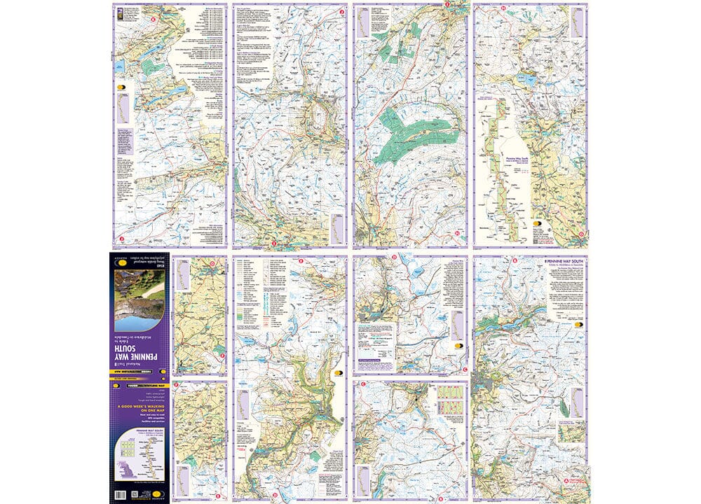 Carte de randonnée - Pennine Way Sud XT40 | Harvey Maps - National Trail maps carte pliée Harvey Maps 