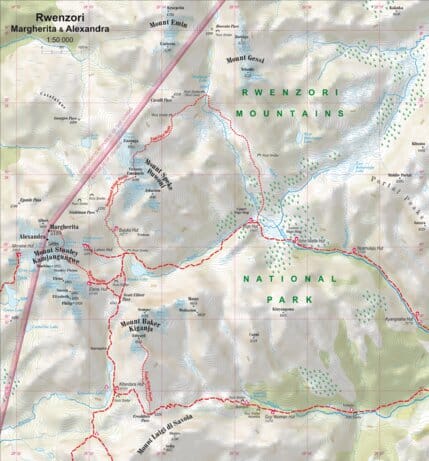 Carte de randonnée plastifiée - Les plus hauts sommets d'Afrique (Kilimanjaro, mont Kenya, Rwenzori) | TerraQuest carte pliée Terra Quest 