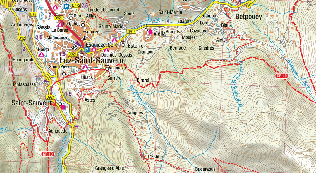 Carte de randonnée plastifiée - Pyrénées Centrales | TerraQuest carte pliée Terra Quest 