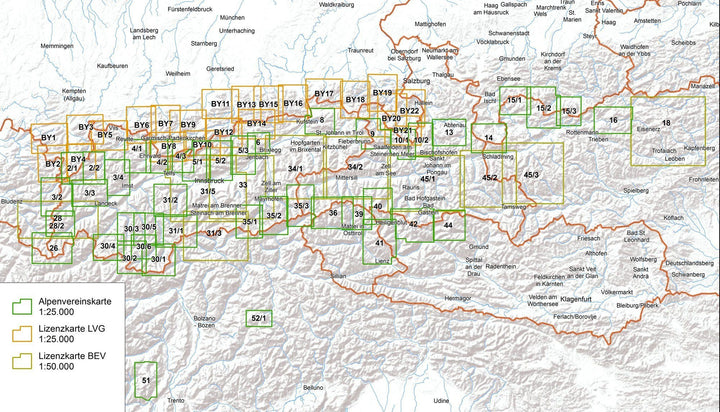 Carte de randonnée - Rofan , n° 06 (Alpes autrichiennes) | Alpenverein carte pliée Alpenverein 