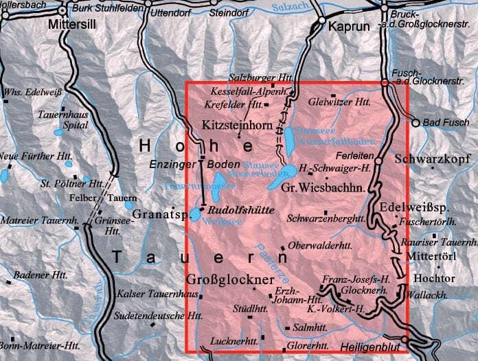 Carte de randonnée & ski n° 40 - Glocknergruppe (Alpes autrichiennes) | Alpenverein carte pliée Alpenverein 