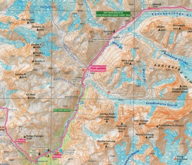 Carte de trekking Rolwaling : Tashi Labsta - Gaurishankar - Ramdung Peak | Himalayan MapHouse Pvt. Ltd. carte pliée Himalayan MapHouse 