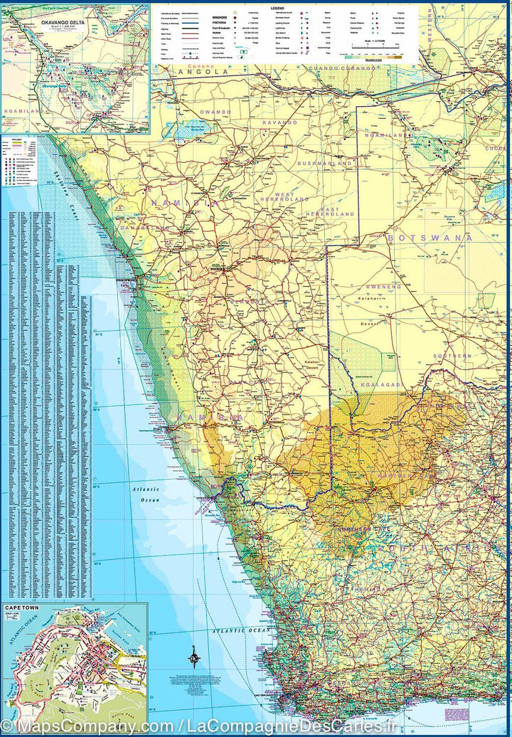 Carte de voyage - Afrique Australe | ITM carte pliée ITM 