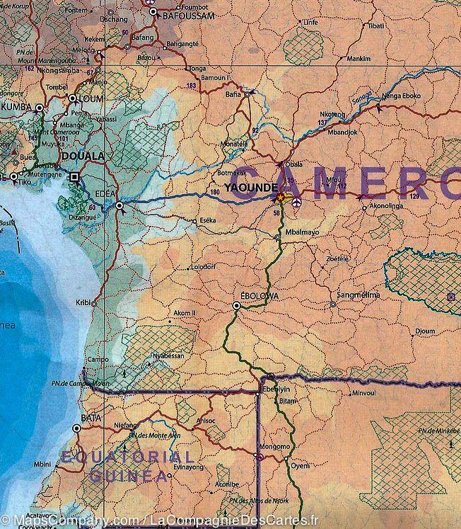 Carte de voyage - Afrique Equatoriale | ITM carte pliée ITM 