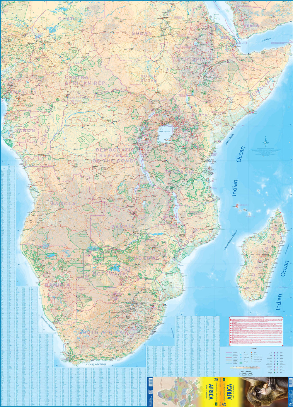 Carte de voyage - Afrique | ITM carte pliée ITM 