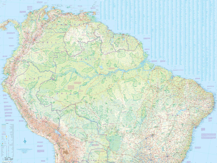 Carte de voyage - Amérique du Sud | ITM carte pliée ITM 