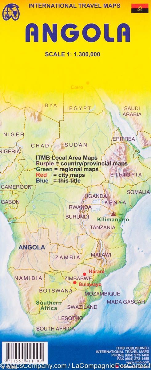Carte de voyage - Angola | ITM carte pliée ITM 