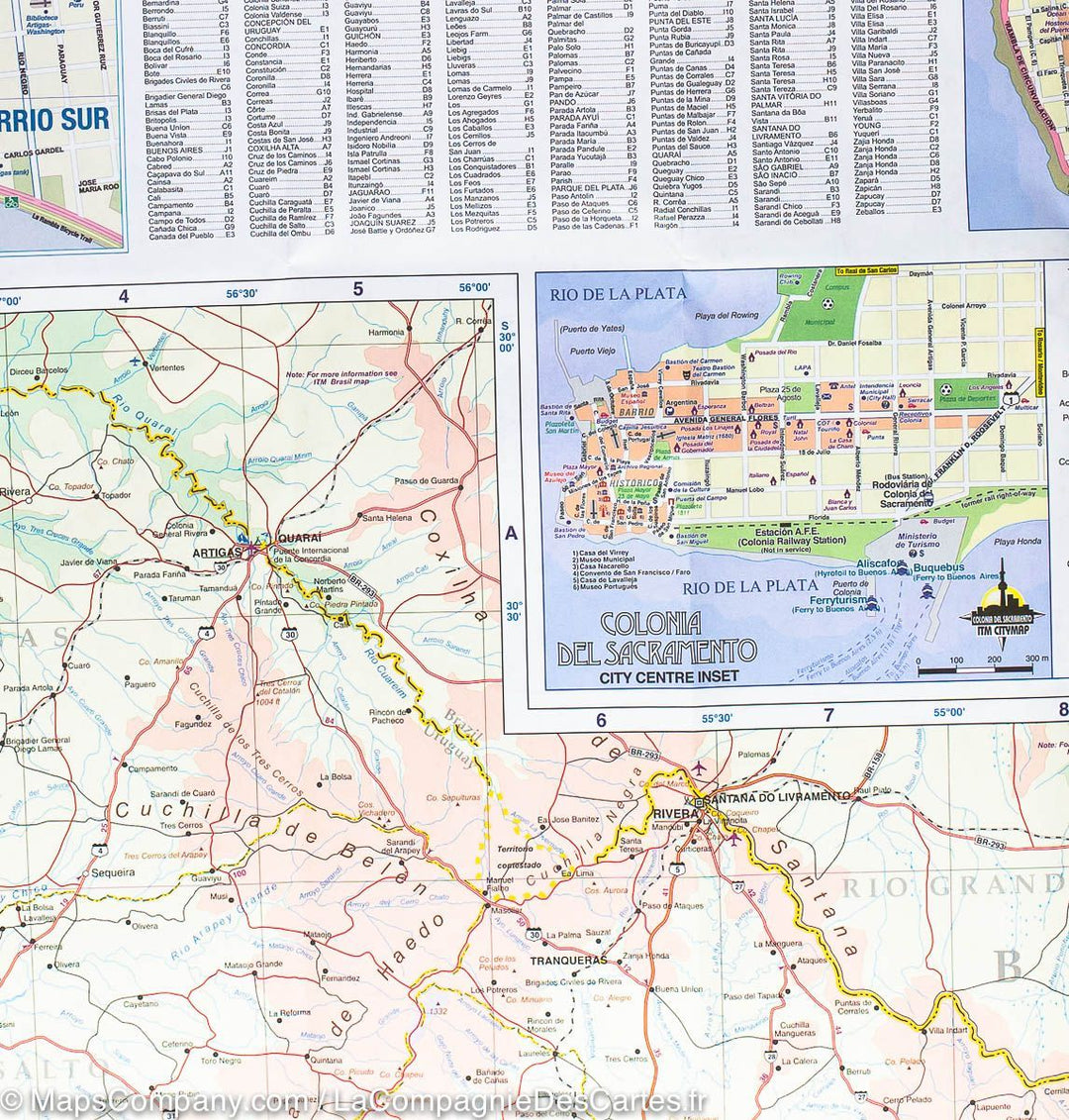 Carte de voyage - Argentine Nord & Uruguay | ITM carte pliée ITM 