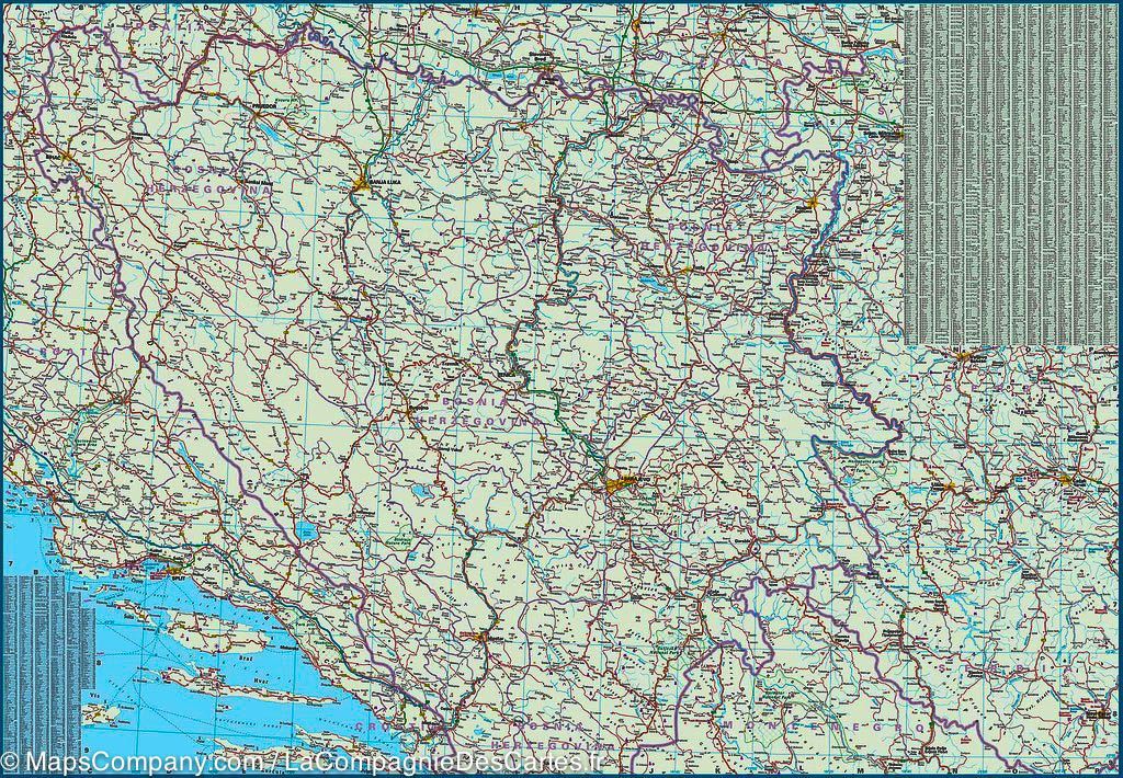 Carte de voyage - Bosnie & Monténégro | ITM carte pliée ITM 