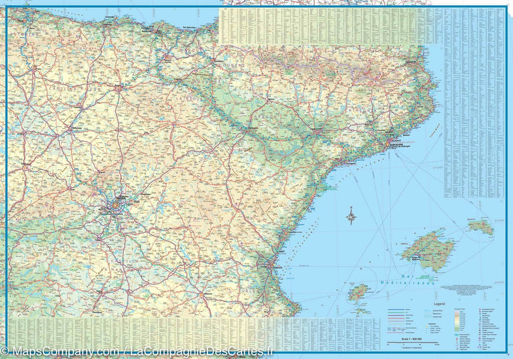 Carte de voyage - Catalogne & Plan de Barcelone | ITM carte pliée ITM 