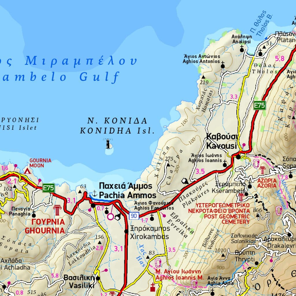 Carte de voyage - Crète Est | Terrain Cartography carte pliée Terrain Cartography 
