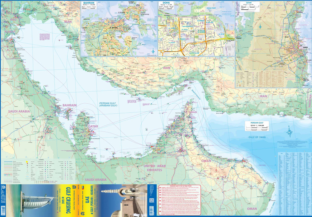 Carte de voyage - Émirats Arabes Unis & Croisières dans le Golfe Persique | ITM carte pliée ITM 