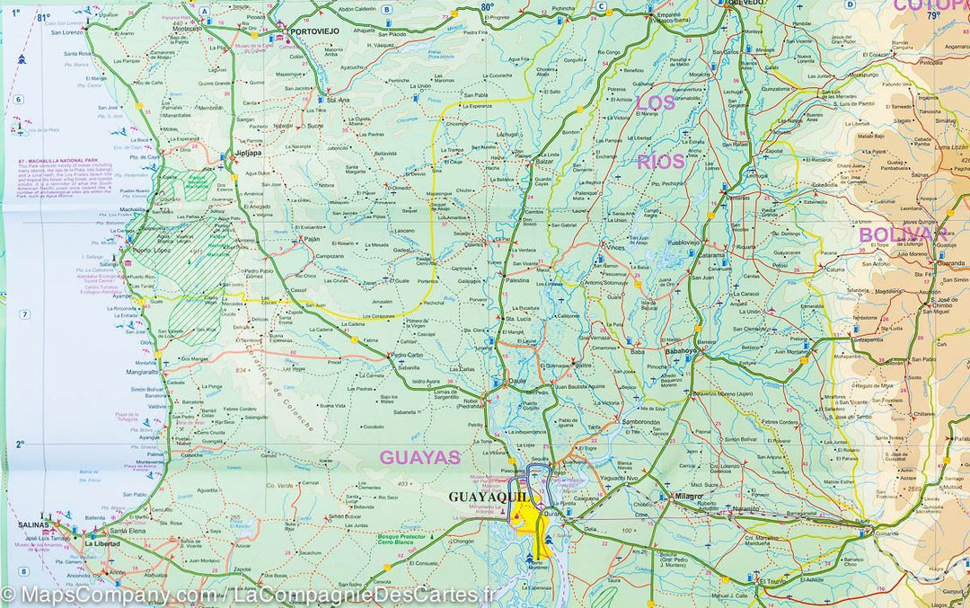 Carte de voyage - Equateur | ITM carte pliée ITM 