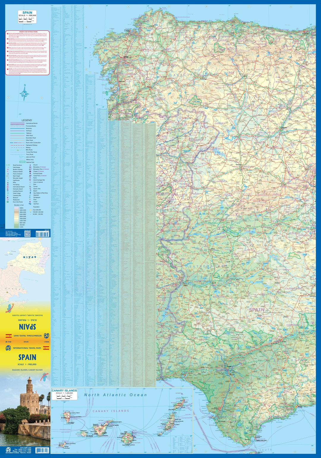 Carte de voyage - Espagne | ITM carte pliée ITM 